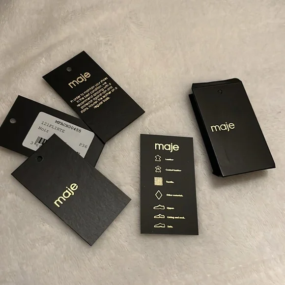 Maje Black Mary Jane Block Heel Shoes size 6 NWT - Picture 12 of 14